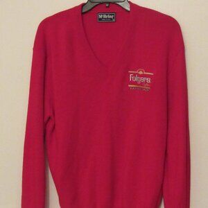 Vintage NASCAR Folgers Coffee Racing Team Sweater Mens Medium Red McBriar USA